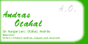 andras otahal business card