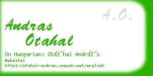 andras otahal business card